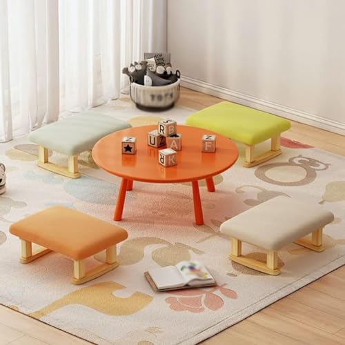 ZAJ Foot Stool Ottoman with Wooden U Shaped Legs for Bedroom S739197