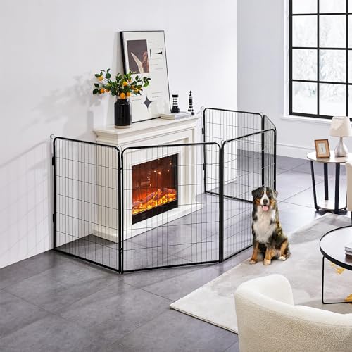 Yaheetech Dog Playpen Outdoor 40 Inch 8 Panels Metal Pet Fence I4784
