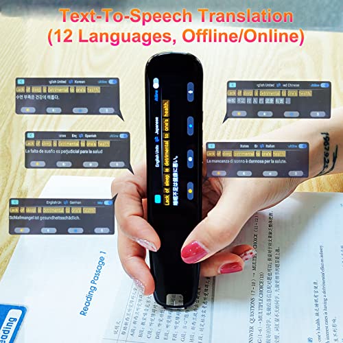Upgraded Translation Pen Scanner, OCR Digital Pen Reader for Students R366802