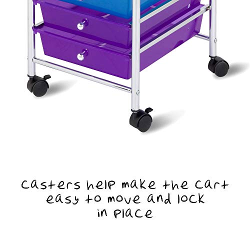 Honey-Can-Do Rolling Storage Cart with 12 Plastic Drawers J533829