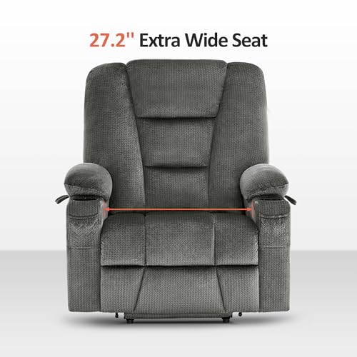 MCombo Small Power Lift Recliner Chair with Massage and Heat, Brown N356790
