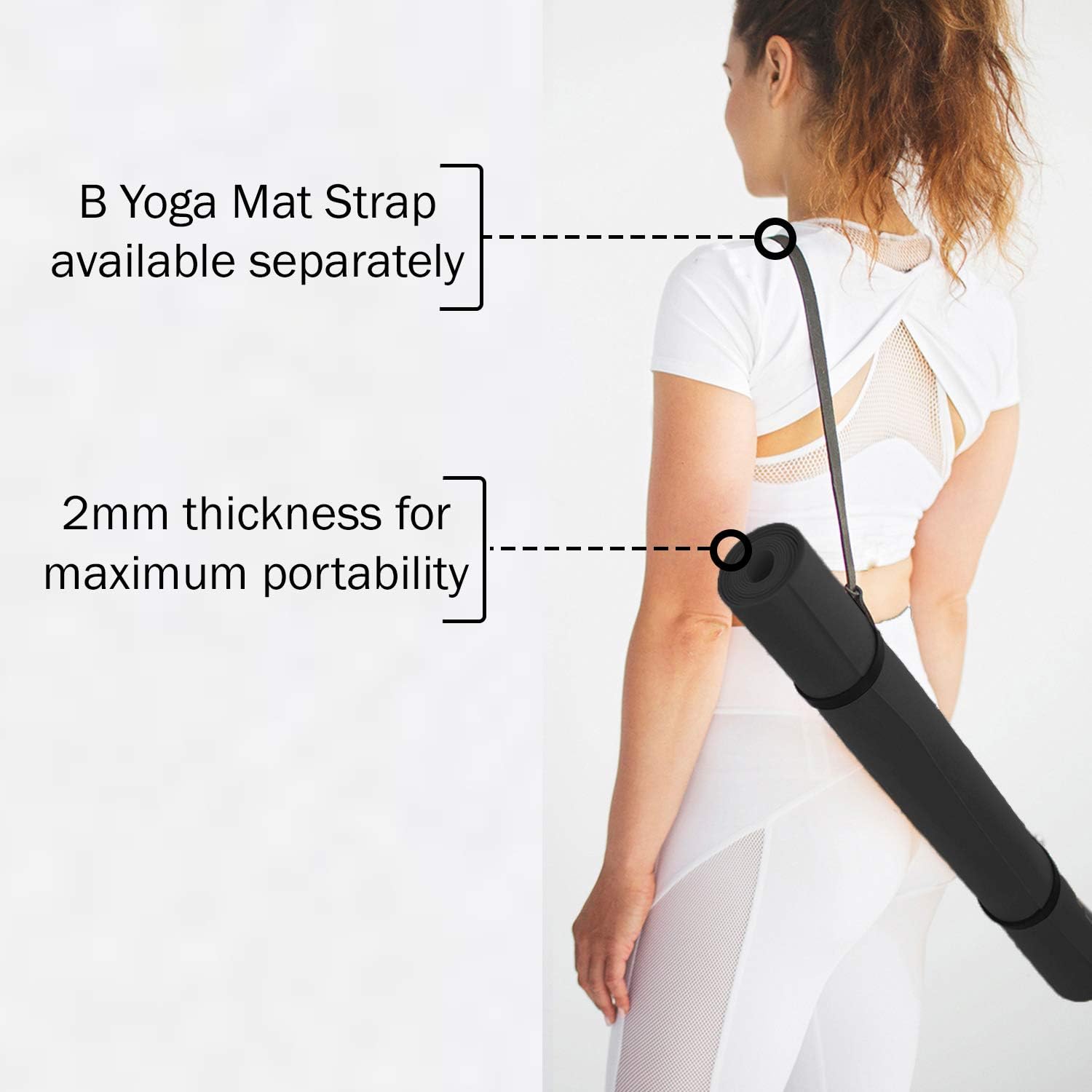 B Yoga Black Traveller Mat C4103