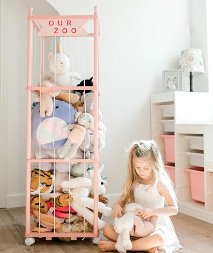 Mloong Stuffed Animal Storage, Wood Toy Organizer, Extra Large Plush Toy Cage, 54 inch R898927