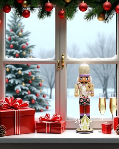 Gingerbread Nutcracker Figure 14 Inch Christmas Wooden Decor K36734