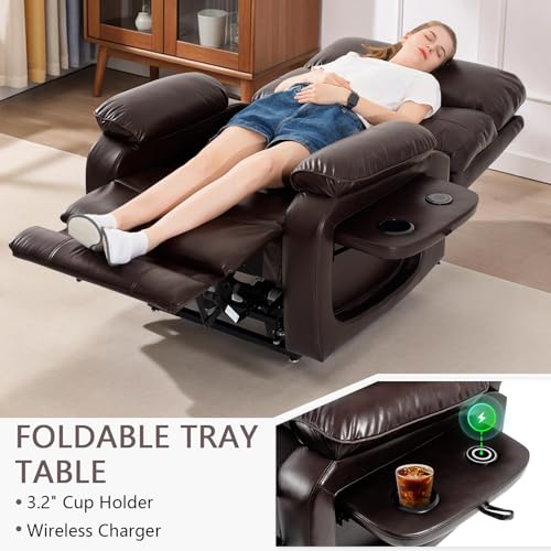 Dual Motor Power Lift Recliner Chair with Heat & Massage, Beige G98490