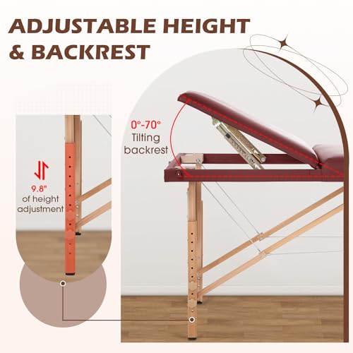 PayLessHere Massage Bed Portable Folding Spa Table with Non-Woven Bag P611882