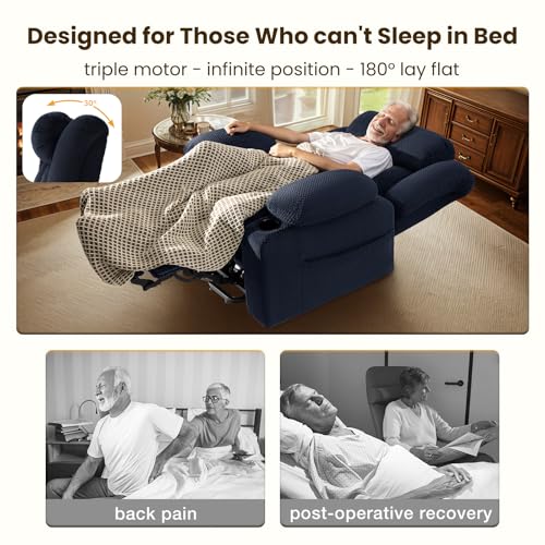 Power Lift Recliner Chair for Elderly with Heat and Massage, Grey R7895