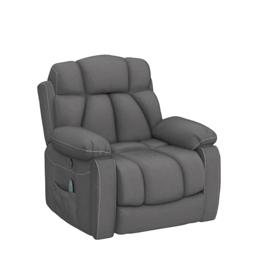 CANMOV Large Power Lift Recliner Chair with Massage and Heat for Elderly, Light Gray N3196