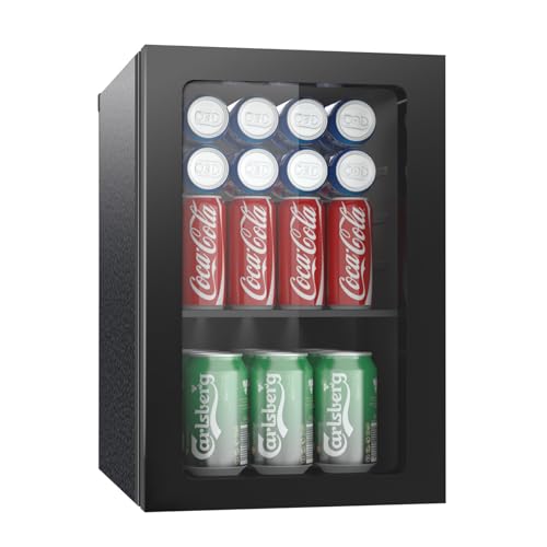Compact Freestanding Beverage Refrigerator and Skincare Fridge, 0.9 Cu Ft Mini Fridge N768451