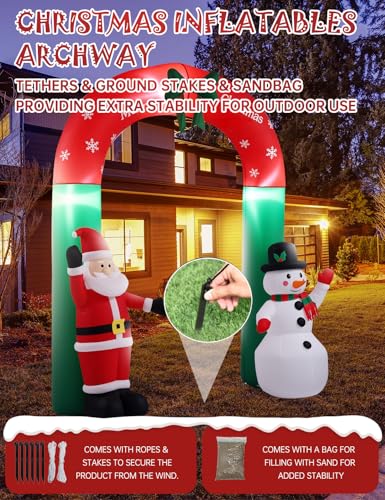Christmas Inflatable Snowman with Penguin Yard Decoration with LED Lights K4000