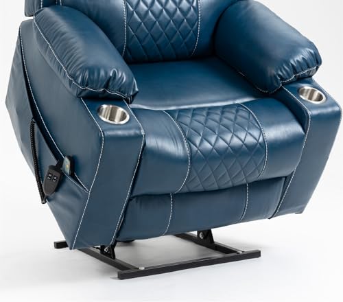 Lift Chair Recliner with Massage and Heat, Heavy Duty for Seniors, Brown V12888
