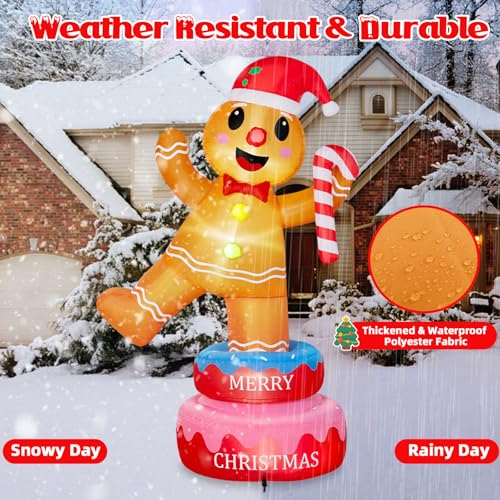 B&D 12FT Giant Christmas Inflatables Snowman Outdoor Decorations with Rotating LED Lights B36000
