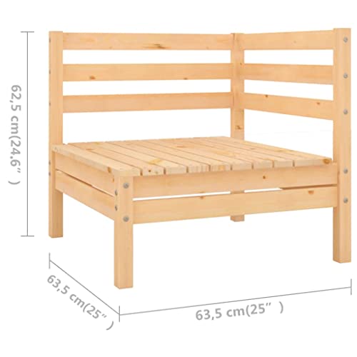 6 Piece Patio Lounge Set Solid Pinewood Outdoor Furniture A661507