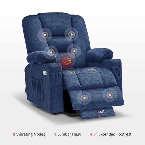 MCombo Small Power Lift Recliner Chair with Massage and Heat, Brown N356790