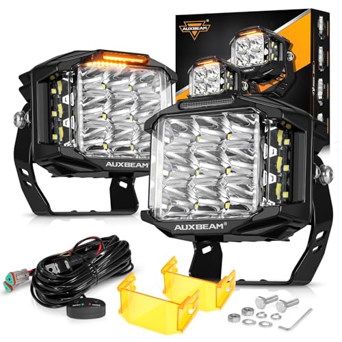 Auxbeam V-MAX Series 72W LED Pod Driving Lights with Amber DRL M188641