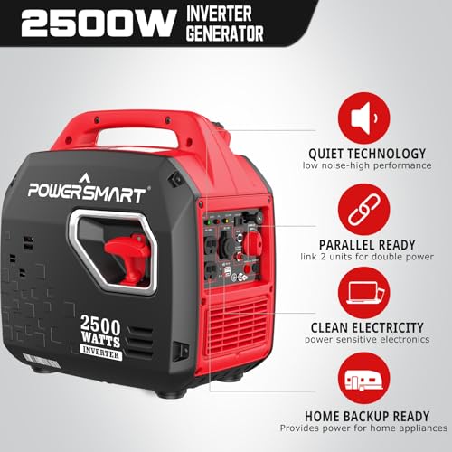 PowerSmart 2500-Watt Portable Inverter Generator for Camping U773
