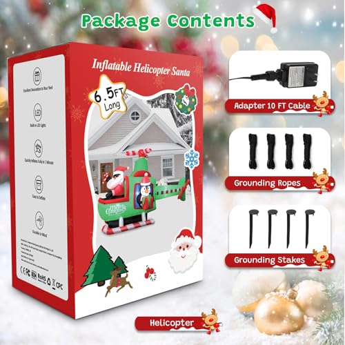 7 FT Christmas Inflatable Santa Claus with LED Lights Indoor Outdoor Decoration F5780