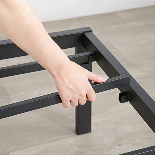 PrimaSleep 18 Inch Heavy Duty Steel Slat Bed Frame, Full, Black P73898