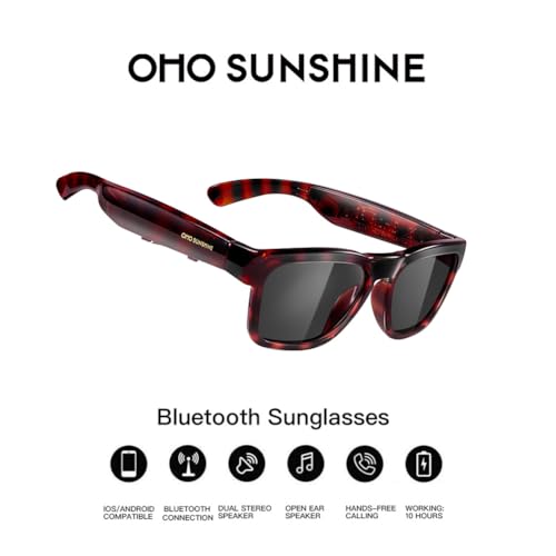 OhO Smart Glasses Polarized Sunglasses with Bluetooth Speaker U712