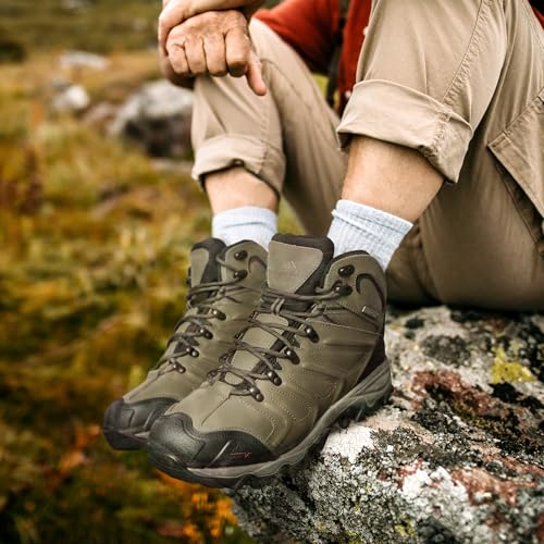 NORTIV 8 Men's Waterproof Ankle High Hiking Boots D984