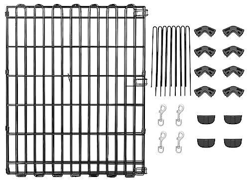 Amazon Basics Foldable Octagonal Metal Dog Playpen, Extra Large, Black G18040
