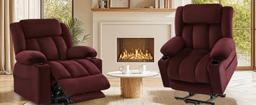 Power Lift Recliner Chair for Elderly with Heat and Massage, Grey R7895