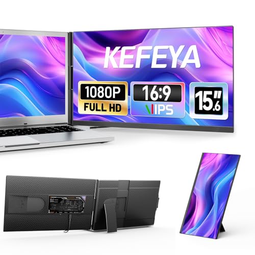 Laptop Screen Extender 15.6" Portable Monitor with 120% sRGB, FHD IPS & USB to HDMI Hub L477181
