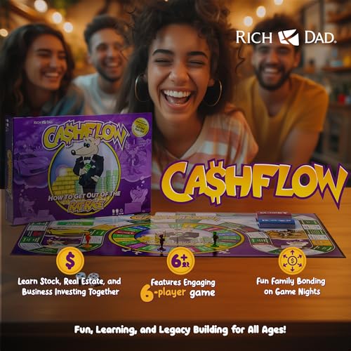 Rich Dad CASHFLOW Board Game, Educational Finance Literacy Game for Ages 14 & Up U172