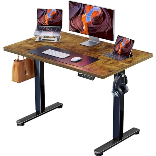 ErGear Height Adjustable Electric Standing Desk 48 x 24 Inches, Walnut S608