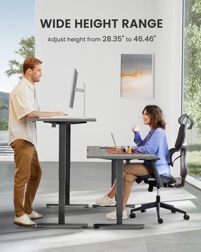 ErGear Height Adjustable Electric Standing Desk 48 x 24 Inches, Walnut S608
