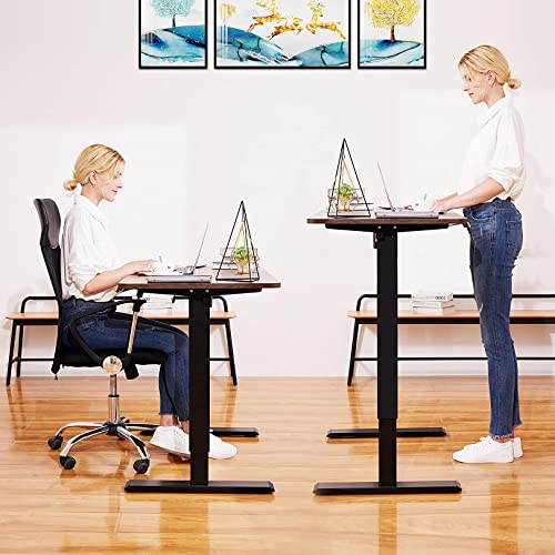 Electric Standing Desk with Charging Station, Oak W842676