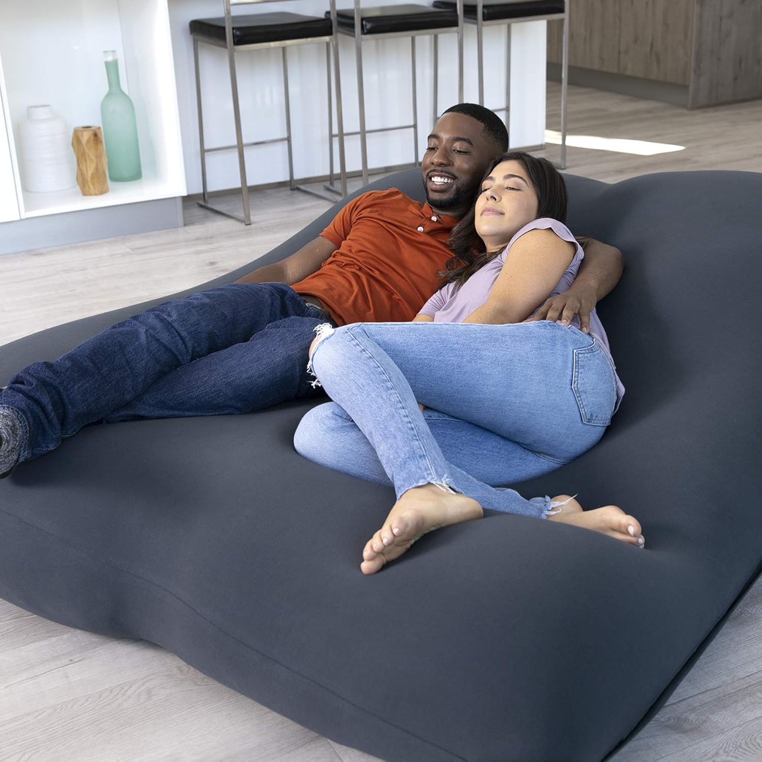 Yogibo Double Oversized Bean Bag Chair with Washable Cover, Brown W855073