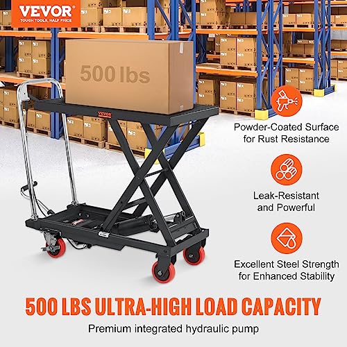 VEVOR Electric Lift Table 330 lbs Capacity, Height Adjustable, Black Y3219