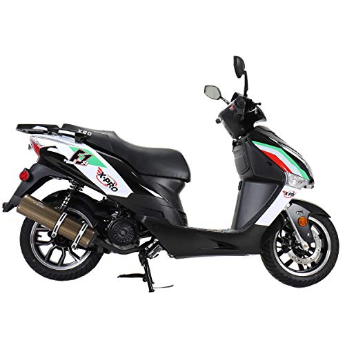 X-PRO 150cc Moped Street Gas Adult Bike with 13" Aluminum Wheels (Blue) Y478816