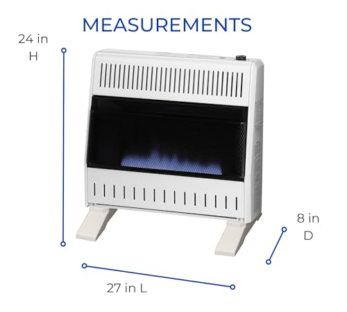 ProCom ML300HBA-B Ventless Liquid Propane Blue Flame Heater with Base Feet K420