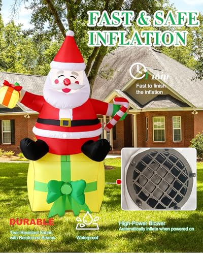 Christmas Inflatable Snowman with Penguin Yard Decoration with LED Lights K4000