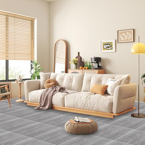Thicken 36 Sheet Vinyl Flooring 12x12 Peel and Stick Waterproof Grey Wood Self Adhesive Tiles Y195247