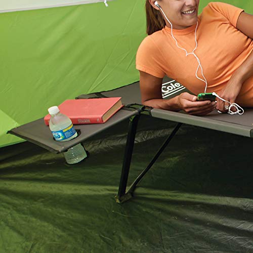 Coleman Pack-Away Camping Cot with Removable Side Table, Carry Bag Included J869
