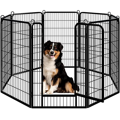 Yaheetech Dog Playpen Outdoor 40 Inch 8 Panels Metal Pet Fence I4784