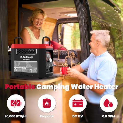 GASLAND Goshower G3 Pro 1lb Propane Portable Water Heater with Pump I238979