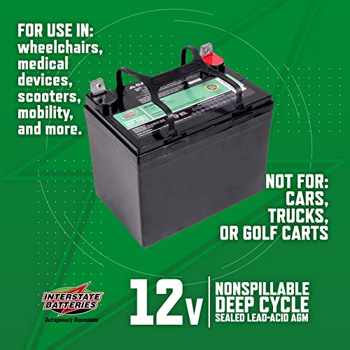 Interstate Batteries 12V 35AH AGM Deep Cycle Battery Y97773