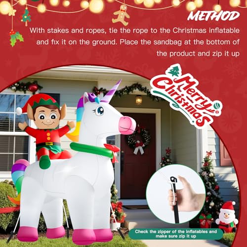 10FT Christmas Inflatables Snowman Outdoor Decorations with LED Lights C661
