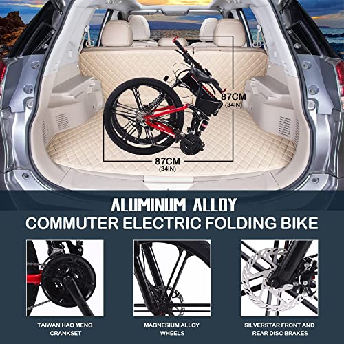 26" Electric Bike for Adults, 350W Foldable, Removable Battery, 7-Speed Z71494