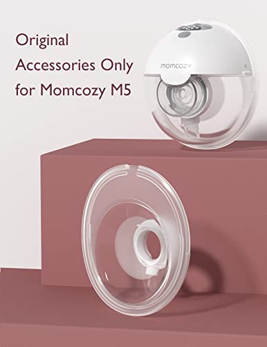 Momcozy M5 Hands-Free Wearable Breast Pump, Double-Sealed Flange, 3 Modes & 9 Suction Levels, 24mm, 2-Pack Quill Gray Z371714