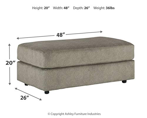 Signature Design by Ashley Soletren Chenille Ottoman, Gray F14765