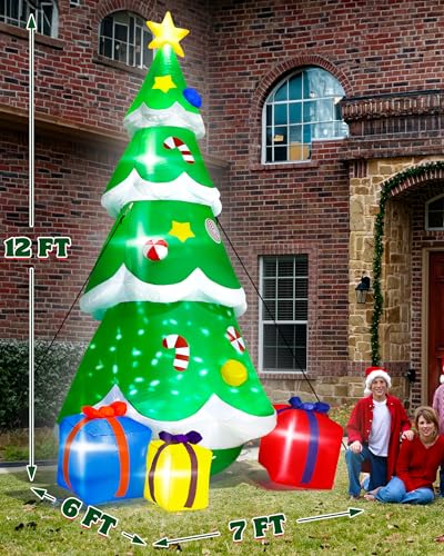 Giant Inflatable Santa Claus with LED Lights Outdoor Christmas Decorations W1618