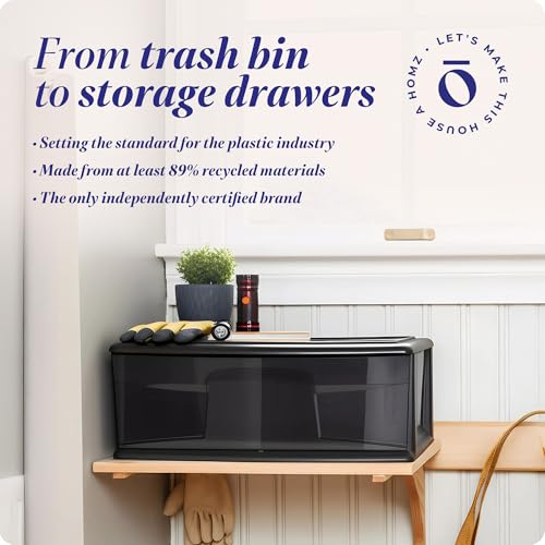 HOMZ 2-Pack 1-Drawer Storage Cart, Clear Plastic, White Frame Y898