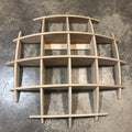 Modular Paintable Wooden Wall Shelf, Sphere Bookcase, Hanging Geometric Office Furniture, Sphere Shelf, Multifunctional Display Shelves, Freestanding Wooden Bookcase, 48" W x 48" H x 9.5" D
