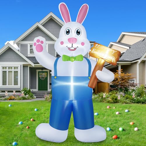 B&D 12FT Giant Christmas Inflatables Snowman Outdoor Decorations with Rotating LED Lights B36000