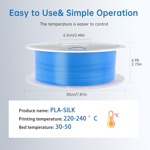 Silk PLA Filament 1.75mm Triple Colors 1kg Spool H522734